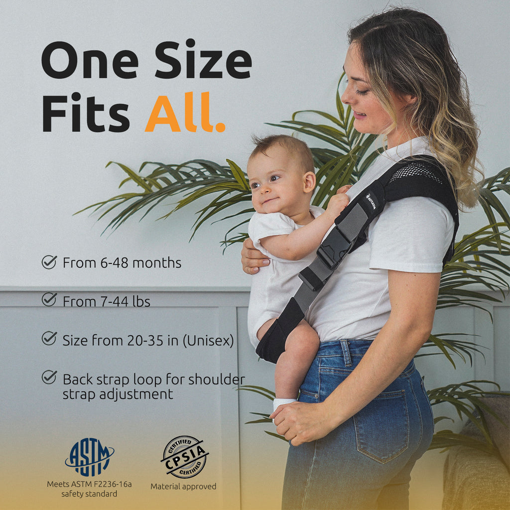 AUYEAZGO Toddler Sling Carrier - Ergonomic Baby Carrier With Hip Seat For 7-44 Lbs, Adjustable Cotton Sling